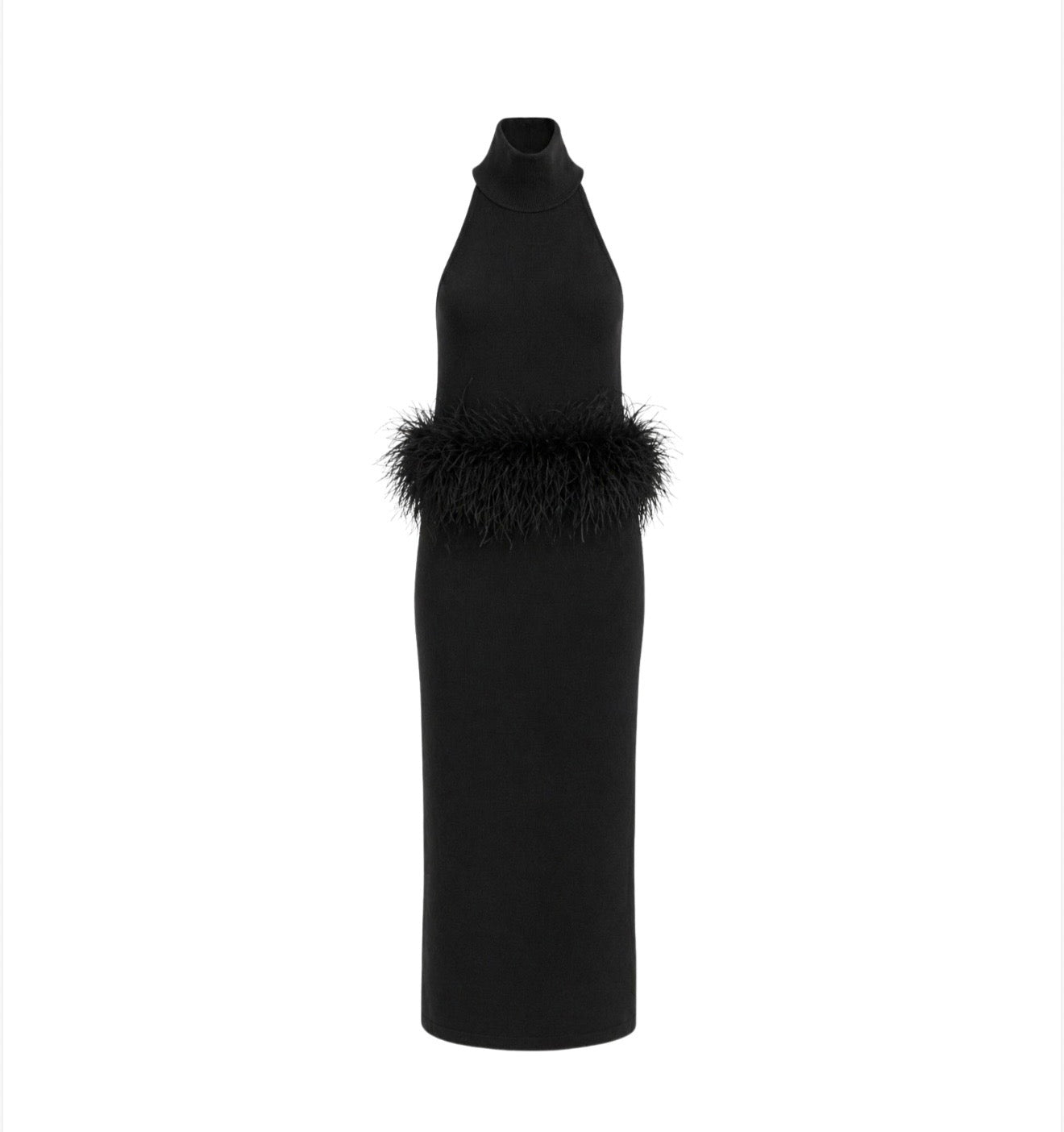 Vestido plumas