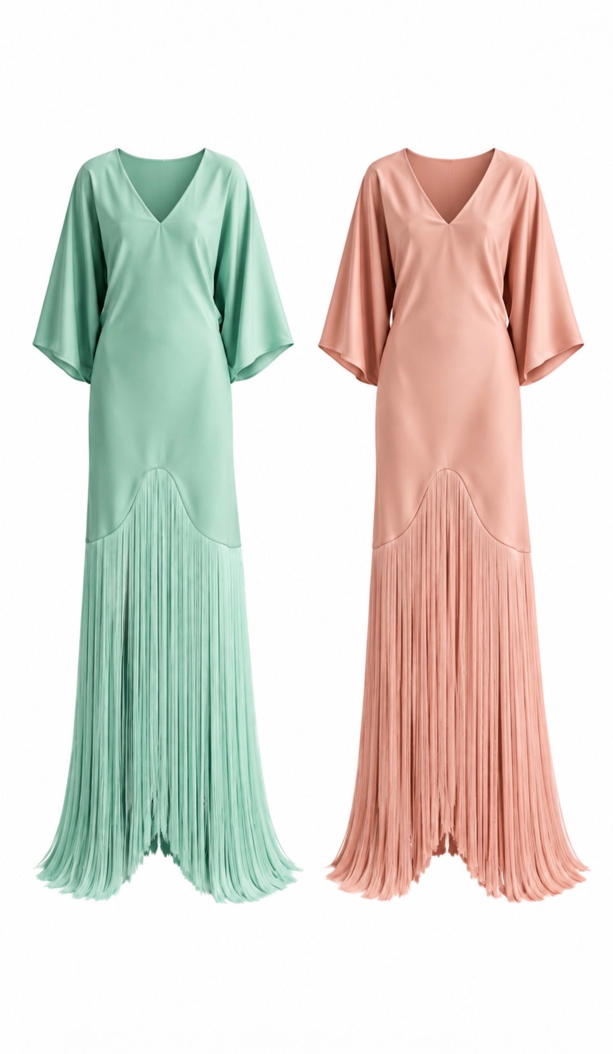 VESTIDO LONGO FRANJAS