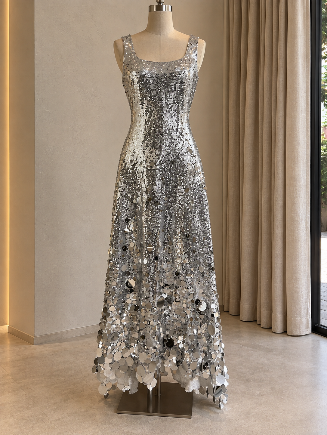 VESTIDO MIDI PAETÊ