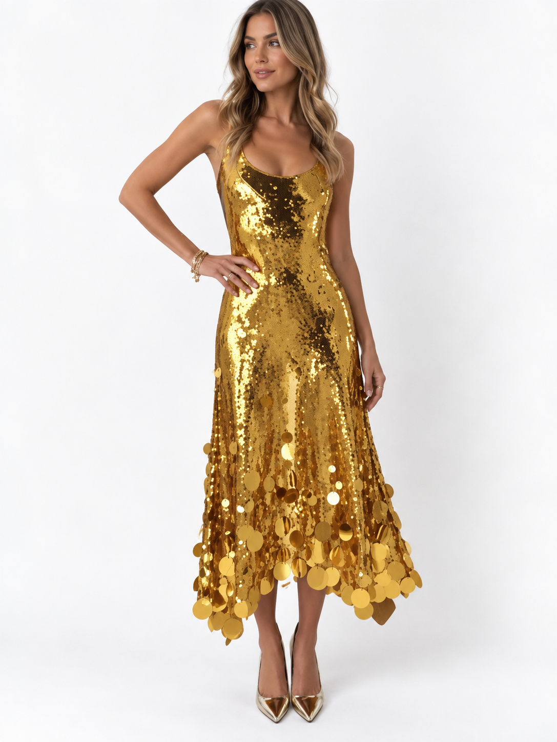VESTIDO MIDI PAETÊ