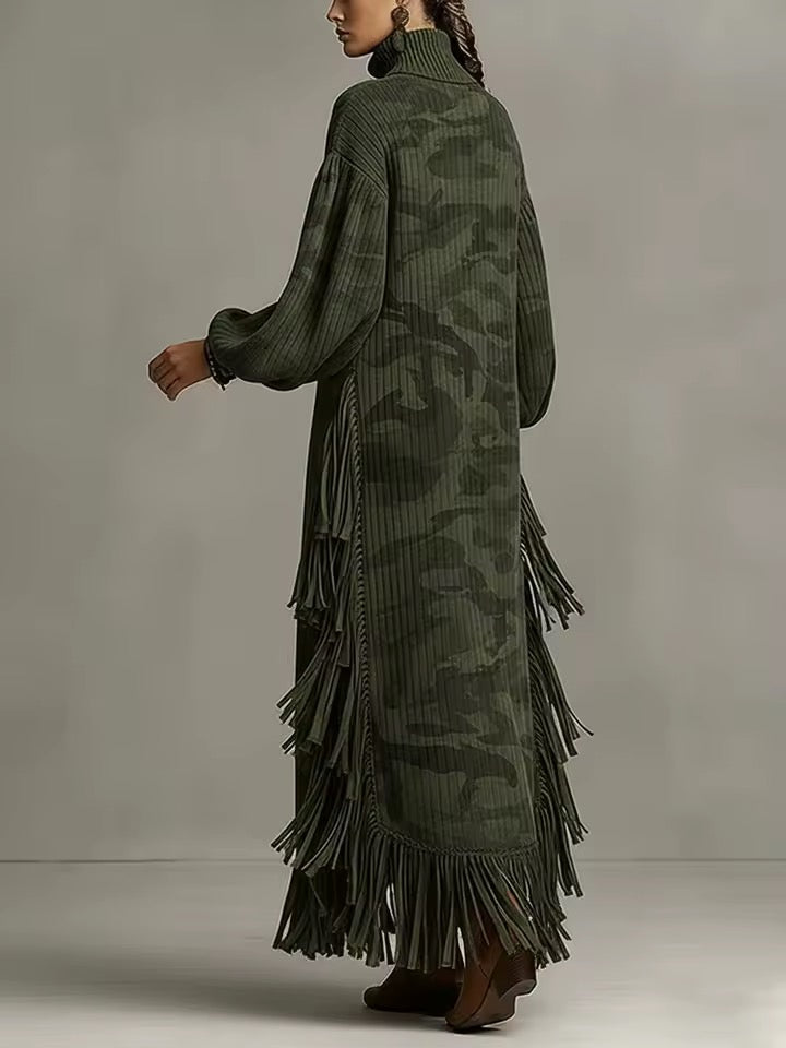 Vestido camuflado c/ franjas