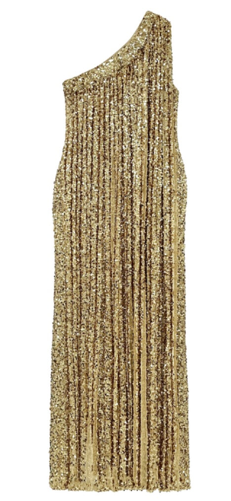 Vestido franjas paetê