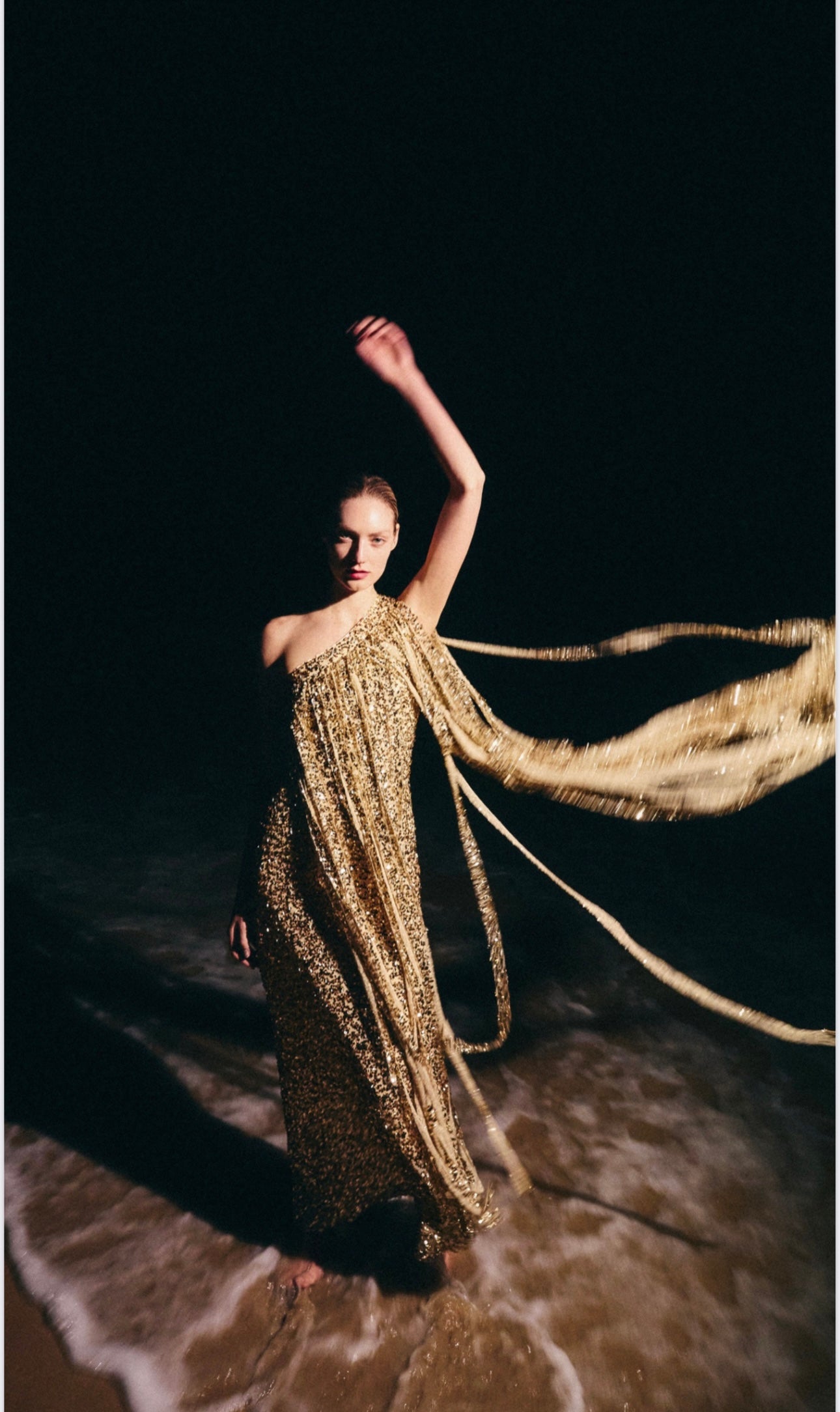 Vestido franjas paetê