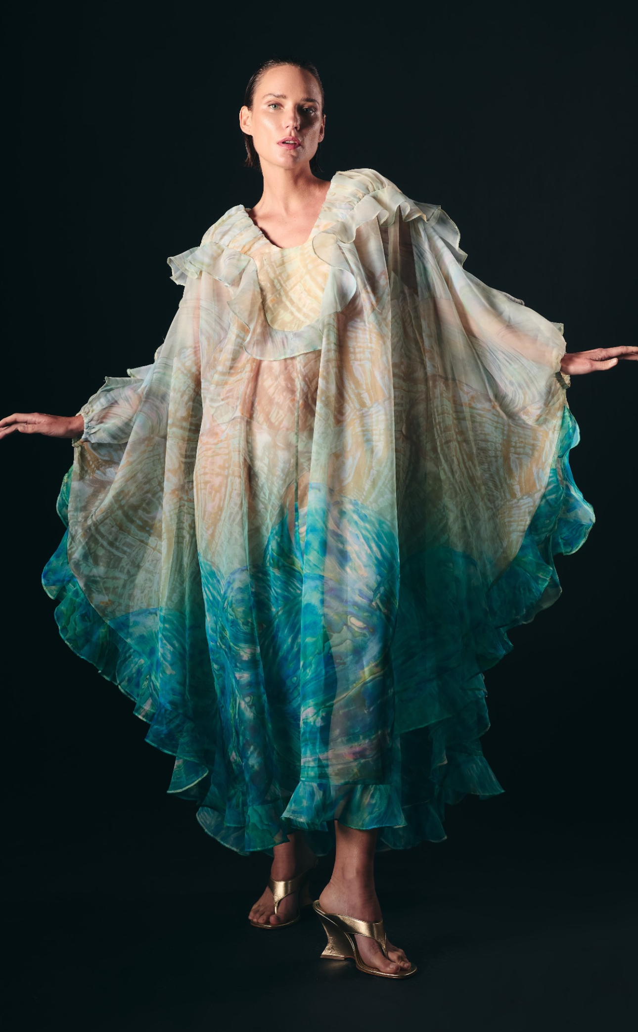 Vestido Abalone Babados