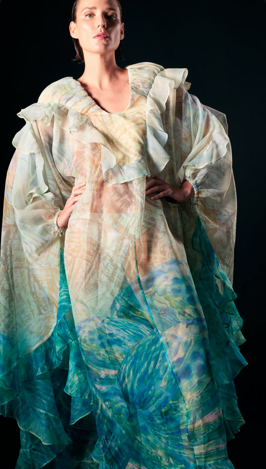 Vestido Abalone Babados