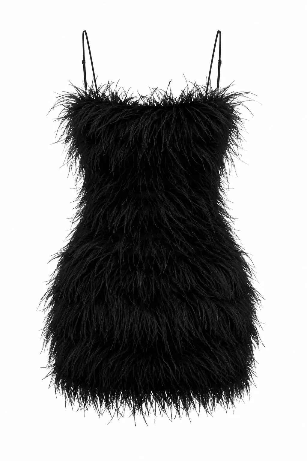 VESTIDO CURTO PLUMAS