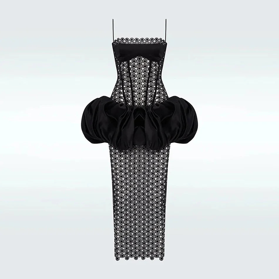 VESTIDO RENDA MIDI