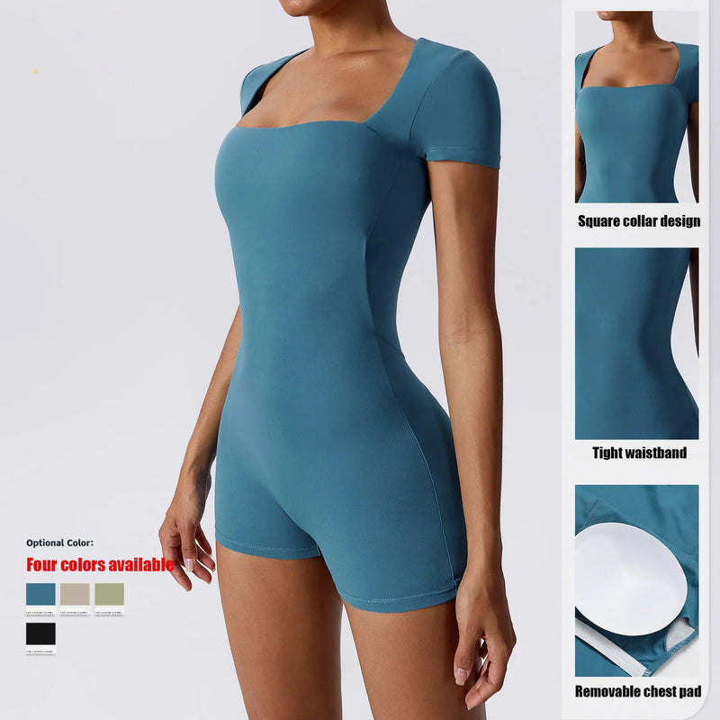 Jumsuit manga curta