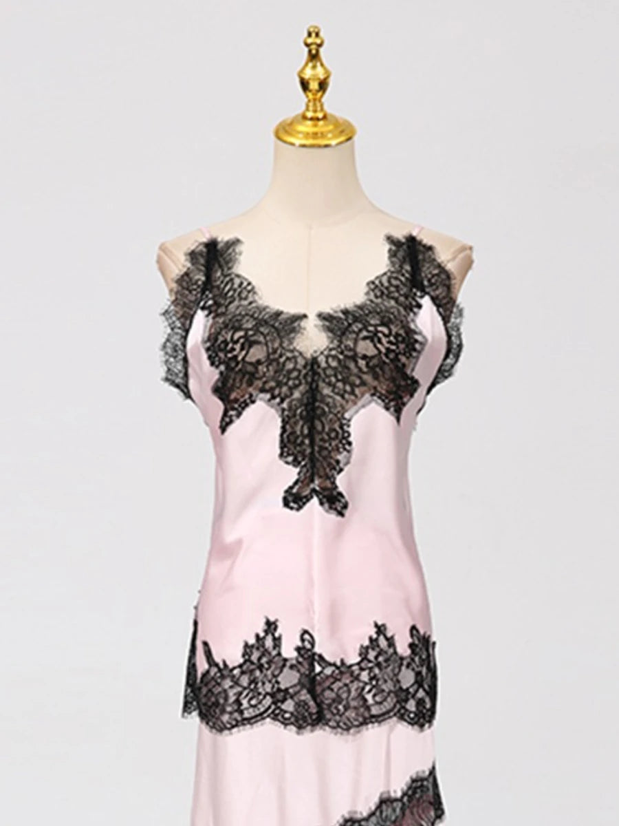 Vgh emagrecimento hit cor sexy conjuntos de duas peças para mulheres gola quadrada sem mangas superior cintura alta saia longa elegante conjunto de renda feminino