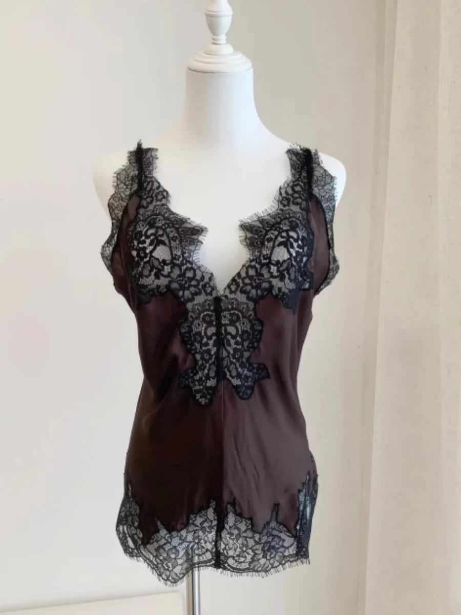Vgh emagrecimento hit cor sexy conjuntos de duas peças para mulheres gola quadrada sem mangas superior cintura alta saia longa elegante conjunto de renda feminino