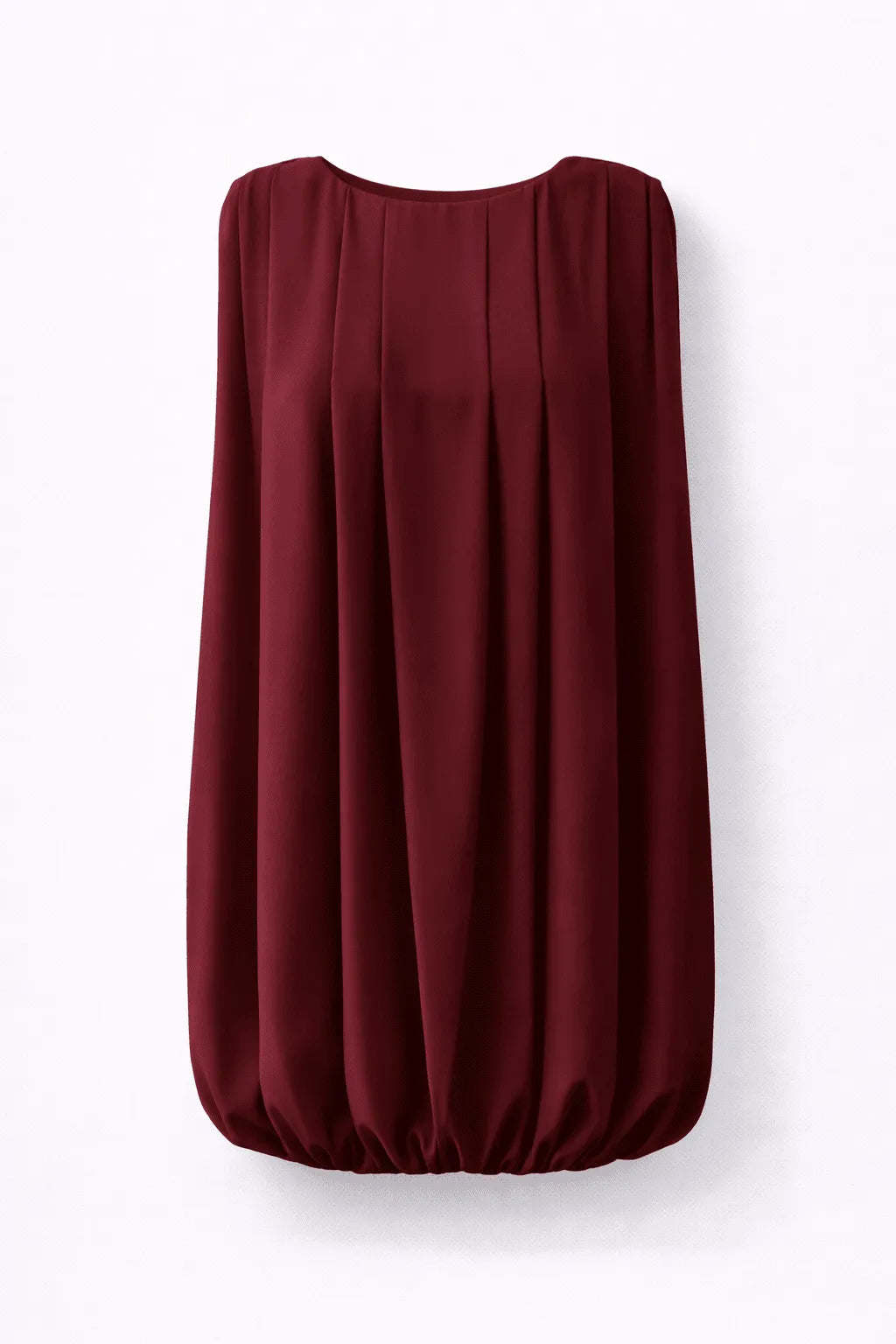 Vestido pregas com ombreiras