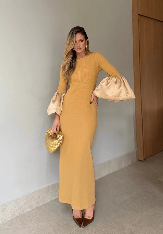 VESTIDO CANELADO POWER COM ZIBELINE