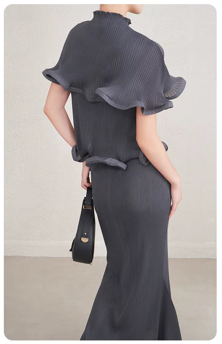 Conjunto plissado