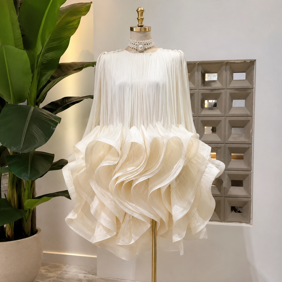Vestido plissado